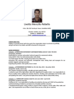 Livetto Menzillo Rebello: Career Objective