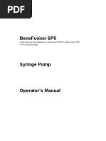 Benefusion Sp5: (This Manual Is Also Applicable To Benefusion Sp5 Ex, Benefusion Sp5 Tiva Syringe Pumps)