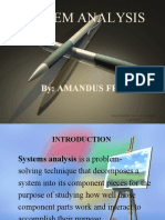 System Analysis: By: Amandus Frddly