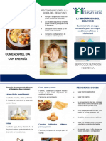 Folleto de La Importancia Del Desayuno