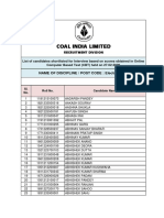 Coal India Limited: Name of Discipline / Post Code: Electrical