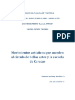 Movimientos Artísticos Que Suceden Al Círculo de Bellas Artes y La Escuela de Caracas (Autoguardado)