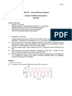 IGEE 401 - Power Electronic Systems Solution To Midterm Examination Fall 2004