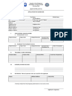 GS Application For Admission