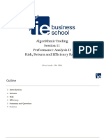 Algorithmic Trading Session 11 Performance Analysis II Risk, Return and Efficiency Ratios