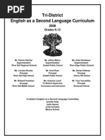 Tri-District English As A Second Language Curriculum: Grades K-12