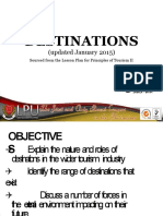 Destinations: (Updated January 2015)