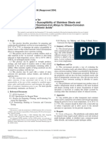 Determining The Susceptibility of Stainless Steels and Related Nickel-Chromium-Iron Alloys To Stress-Corrosion Cracking in Polythionic Acids