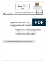 Examen National Mathematiques Sciences Maths 2010 Normale Sujet