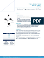 T1610, T1635, T1650 BTA16, BTB16: Snubberless™, Logic Level and Standard 16 A Triacs