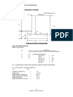 Design Calculation For 1.0M Height RCC Retaining Wall