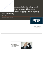 Operational Planning Model To Enhance Supply Chain