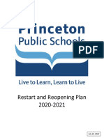 Princeton Public School Restart and Reopening Plan - July 30