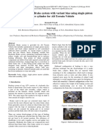 Design of Hydraulic Brake System With Variant Bias Using Single Piston Master Cylinder For All-Terrain Vehicle