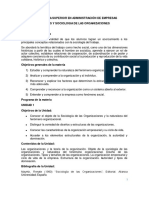 Sociologia de Las organizaciones-MODULO PDF