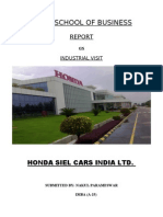 Report of The Industrial Visit To Honda