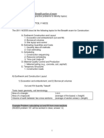 Construction-Based On Breadth Portion of Exam