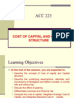 TOPIC 6c - Cost of Capital and Capital Structure