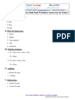 Grade 2 Math Final Worksheet Answer Key