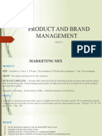 Product and Brand Management: Group 3