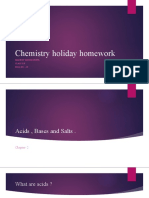 Chemistry Holiday Homework