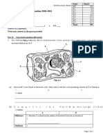 Form Three Final Examination 2010-2011 Biology Question-Answer Sheets