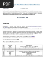 Adulto-Meter: Use of Technology To Test Adulteration of Edible Produce