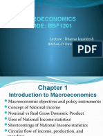 Macroeconomics CODE: BBF1201: Lecture: Dhanya Jagadeesh BAISAGO University College