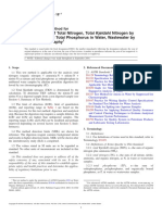 Determination of Total Nitrogen, Total Kjeldahl Nitrogen by Calculation, and Total Phosphorus in Water, Wastewater by Ion Chromatography