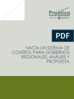 Hacia Un Sistema de Control para Gobiernos Regionales: Análisis y Propuesta