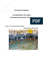 Therapeutic Swimming: Teacher: Anca Pop and Sturzu Bogdan Student:Benea Adrian Daniel