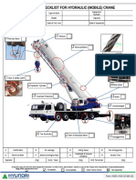 Pre-Start Checklist For Hydraulic (Mobile) Crane: Form: HDEC-HSE-CE-005 (E)