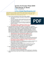 CCNA 1 Respostas Do Exame Final 2018