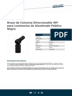 Brazo de Columna Direccionable 90º para Luminarias de Alumbrado Público Negro