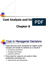 Cost Analysis and Estimation