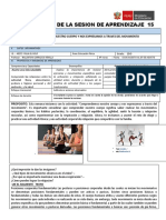 Planificación de La Sesion de Aprendizaje 15: Comprendemos Nuestro Cuerpo Y Nos Expresamos A Traves Del Movimiento