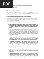 Cuestionario, Materiales Usasdos en La Industria