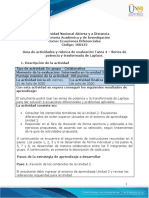 Guía de Actividades y Rúbrica de Evaluación - Unidad 3 - Tarea 4 - Series de Potencia y Trasformada de Laplace