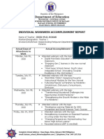 Department of Education: Individual Workweek Accomplishment Report