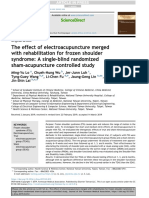 The Effect of Electroacupuncture Merged With Rehabilitation For Frozen Shoulder Syndrome: A Single-Blind Randomized Sham-Acupuncture Controlled Study