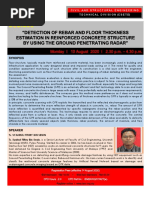 Detection of Rebar and Floor Thickness Estimation in Reinforced Concrete Structure by Using The Ground Penetrating Radar