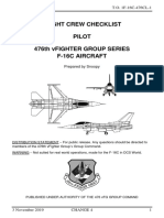 F-16C Flight Crew Checklist