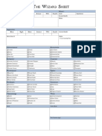 Frostgrave - Warband Sheet v2 (With Captains)