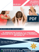 Brochure Diplomado Virtual en El Derecho de Familia y La Violencia Familiar en El Contexto de La Pandemia de Covid19