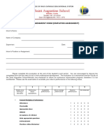 Saint Augustine School: Intern Assessment Form (Employer Assessment)