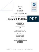 Simulink PLC Coder™: Certificate Z10 11 01 67052 007