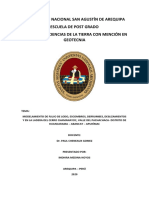 Universidad Nacional San Agustín de Arequipa Escuela de Post Grado Maestría en Ciencias de La Tierra Con Mención en Geotecnia