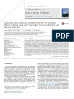 Sequencing Batch Membrane Photobioreactor For Real Secondary Effluent Polishing Using Native Microalgae Process Performance and Full-Scale Projection