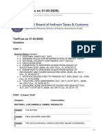 Indian Customs Tariff Schedule Compendium As On 31-3-2020