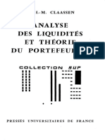 Claasen Emil-M. - Analyse Des Liquidites Et Theorie Du Portefeuille PDF